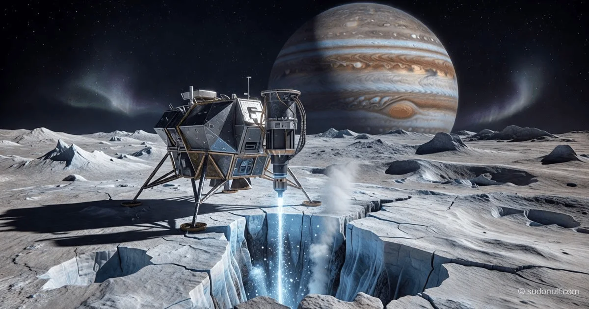 ESA wins the race to Europa: nuclear drill and landing on Jupiter's moon in 2027