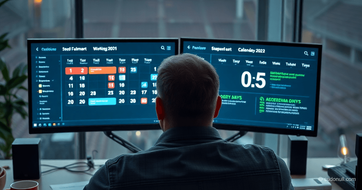 Working Days Calculation in Request Processing Software