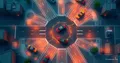 Pizza Tycoon Traffic Simulation on 25 MHz