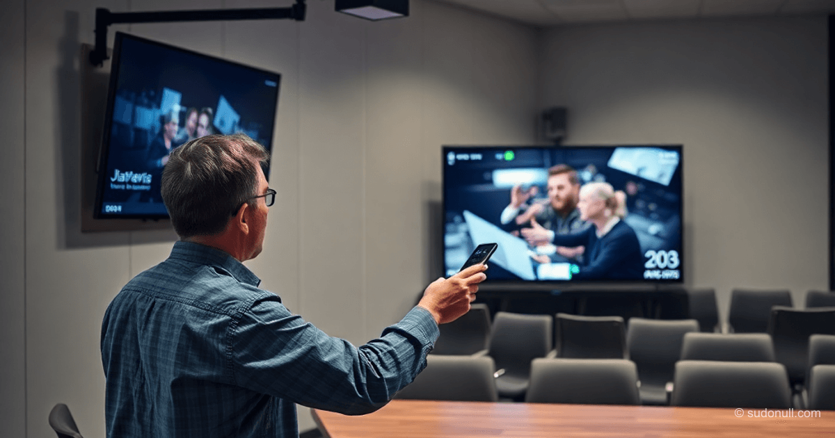 Conference room on a shoestring: screen calculation and cables