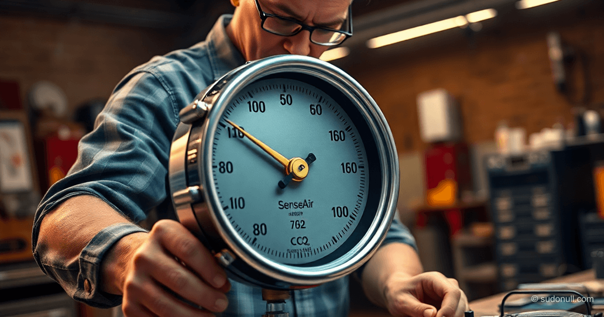 Senzor CO₂ s analogovým manometrem na Tasmota