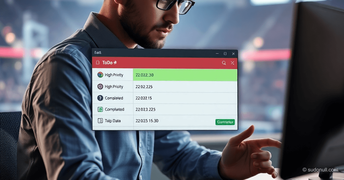 Tkinter ToDo: editing, colors, and task sorting