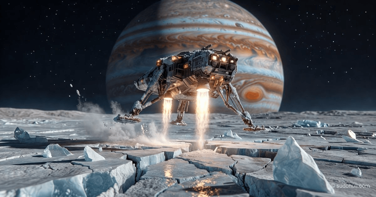 Tests of the landing vehicle for the Europa satellite: ESA success