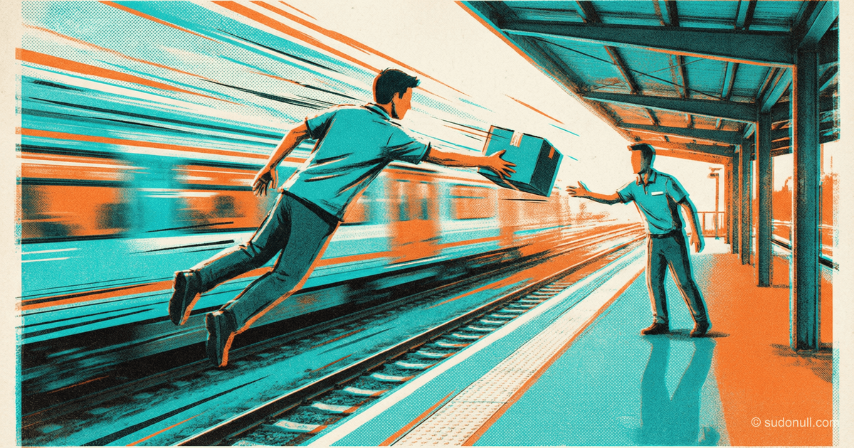 Ultra-precise delivery in China: train hands over package on the move